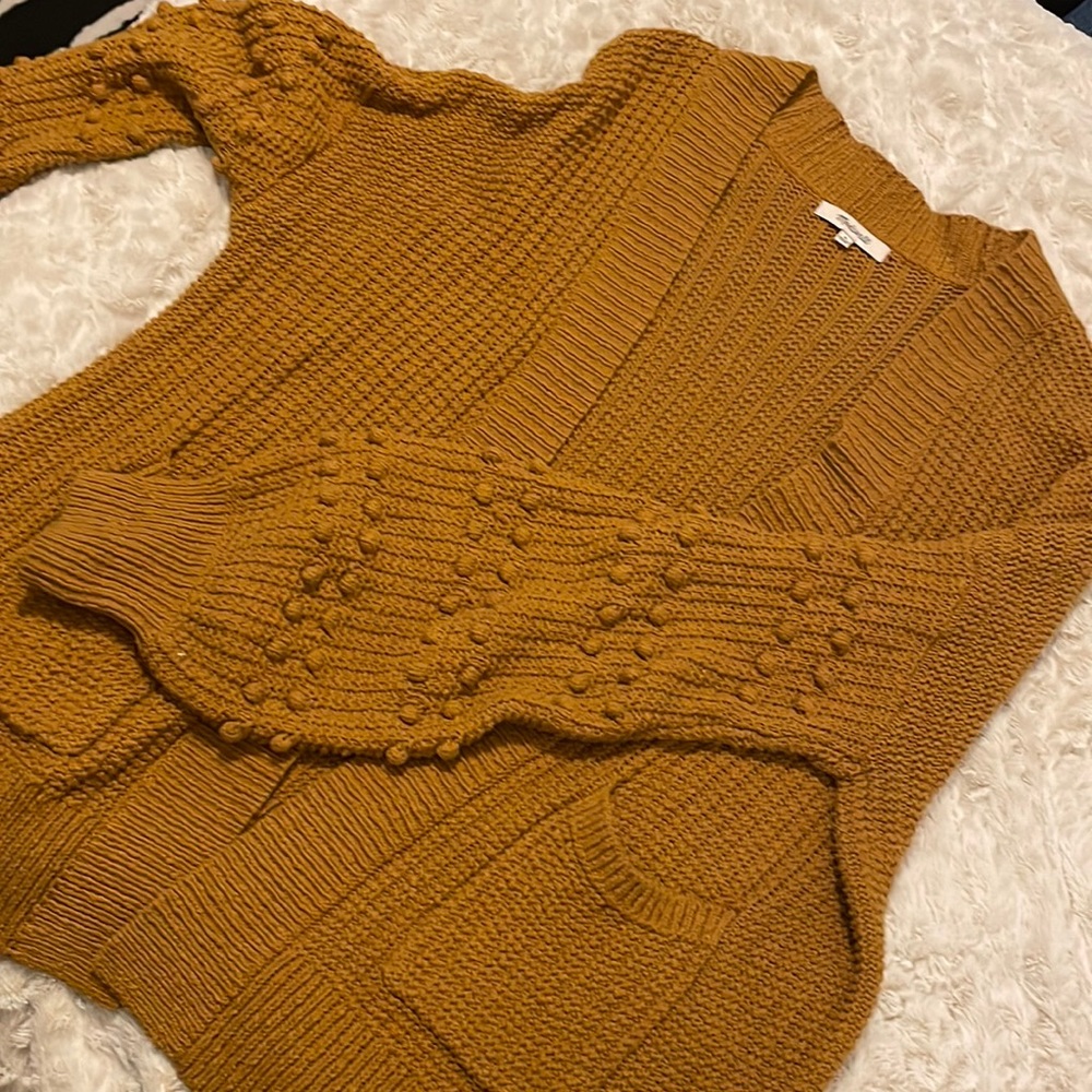 Madewell cardigan with ballon sleeves
